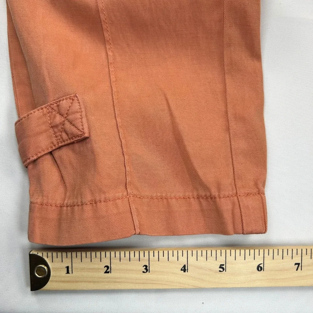 Banana Republic Tie Waist Slim Pants Pink Sand Dune Lyocell Linen 2S